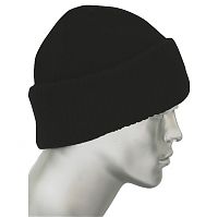 Шапка трикотажная полушерстяная "Люкс" черная